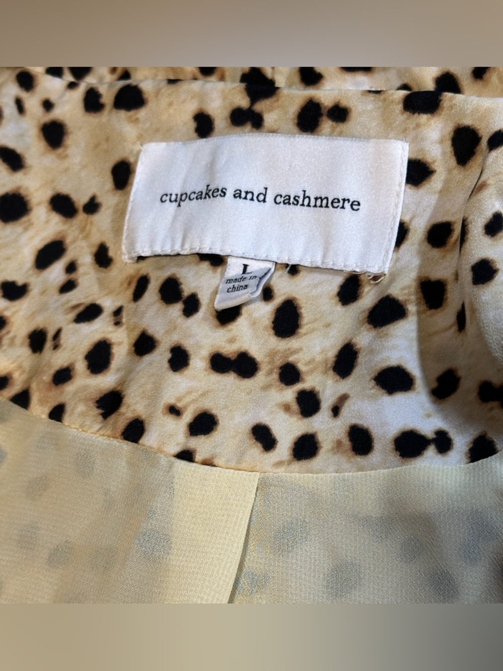Cupcakes and Cashmere Duster Kimono Cheetah Animal Print Women’s L - Picture 7 of 8